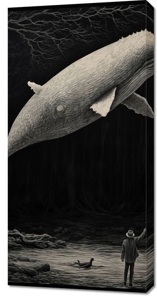 Obraz 50x100cm Biały Wieloryb zdjęcie 1