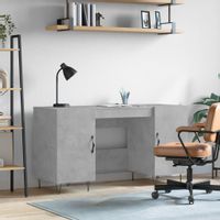 Emaga Biurko, szarość betonu, 140x50x75 cm, materiał drewnopochodny