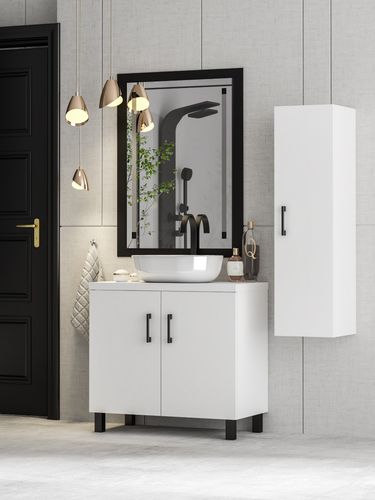 Szafka łazienkowa ROCO 50 biała z umywalką BLANCO (W2) na Arena.pl