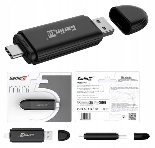 Bezprzewodowy Adapter CarlinKit Mini SE CarPlay Bluetooth USB do samochodu na Arena.pl