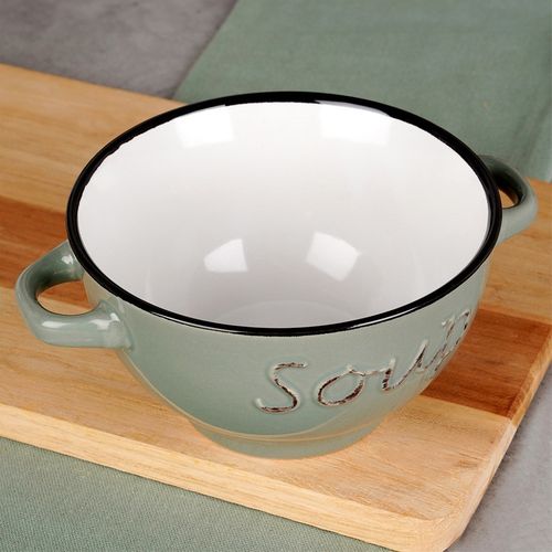 4x Miski Bulionówki Miseczki na Zupę Gulasz Płatki z Uszami Uchwytami 600ml na Arena.pl