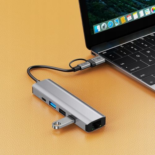 HUB ADAPTER ROZGAŁĘZIACZ ROZDZIELACZ USB-A 3.0 - USB-C TYPE-C DO KOMPUTERA na Arena.pl