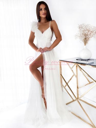 BIAŁA SUKIENKA ślubna cywilny wesele druhny S na Arena.pl