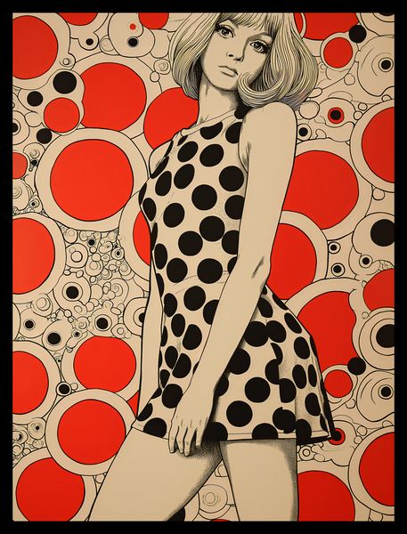 Plakat 30x40cm Czerwone Kropki zdjęcie 2