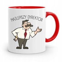 Dla Dyrektora Kubek Czerwony Najlepszy Dyrektor Z Nadrukiem Ze Zdjęciem