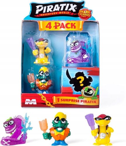 PIRATIX seria 2 SHARK TREASURE ZESTAW 4 FIGUREK MagicBox EFEKT KRYSZTAŁU na Arena.pl