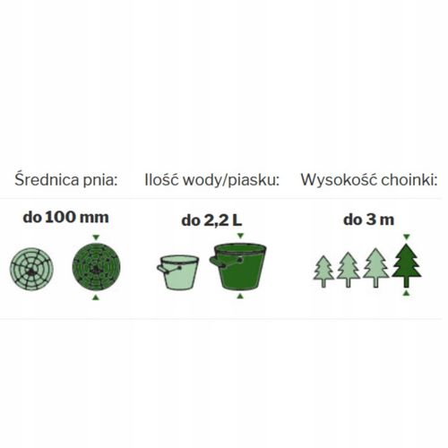 Stojak choinkowy XS duży do 3m z odżywką do choinek ciętych Podstawa na Arena.pl