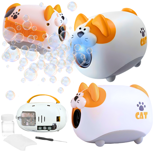Kamera Kotek Bańki Mydlane Maszyna Kot Do Baniek Na Baterie + Akcesoria na Arena.pl