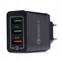 ŁADOWARKA SIECIOWA QUICK CHARGE 3.0 SZYBKA 3XUSB KD1236