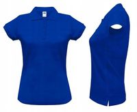 KOSZULKA POLO damska POLÓWKA bawełniana JHK POPL-200 niebieska RB r 3XL