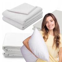 PRZEŚCIERADŁO BAWEŁNIANE 120x200, BIAŁE HOTELOWE BEZ GUMKI, BAWEŁNA