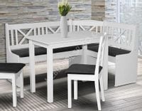 Biały narożnik kuchenny IKS tapicerowany (tylko narożnik)