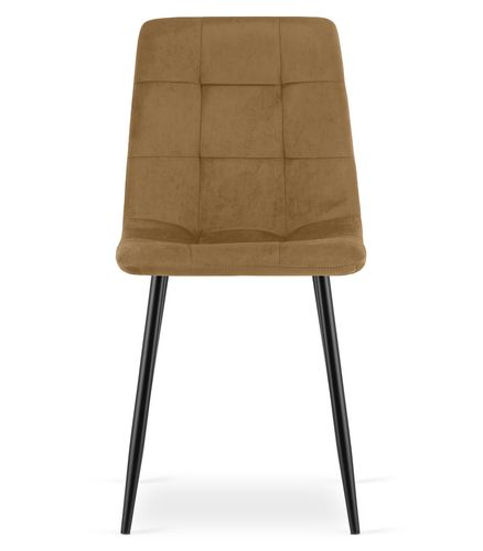 Krzesło KARA - brązowy aksamit / nogi czarne x 3 na Arena.pl