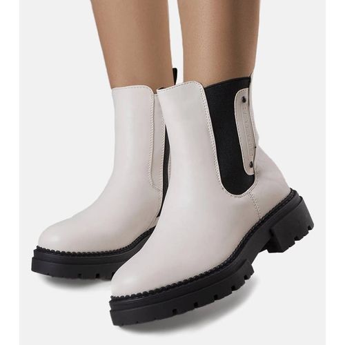 Kremowe ocieplane botki r.40 na Arena.pl