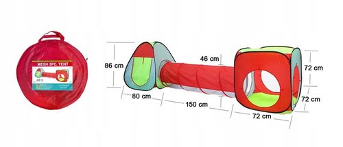 NAMIOT DLA DZIECI DO DOMU OGRODU TUNEL IGLO 3w1 na Arena.pl