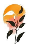 Plakat 40x60cm Półksiężyc Minimalistyczny , Wnętrza Styl Skandynawski, Boho