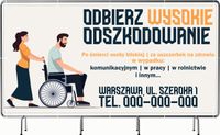 BANER REKLAMOWY 130x80cm oczkowany projekt w cenie ODBIERZ ODSZKODOWANIE