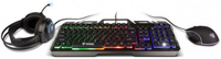 Zestaw GAMING YENKEE Commando klawiatura mysz słuchawki podświetlenie LED