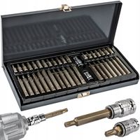 ZESTAW BITÓW UDAROWYCH CRV 40SZT HEX TORX SPLINE ADAPTER 1/2" 3/8" WALIZKA