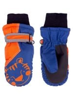 Rękawiczki narciarskie chłopięce jednopalczaste tygrys 12 cm YOCLUB