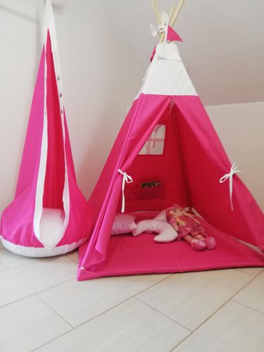 NAMIOT TIPI WIGWAM DOMEK DLA DZIECI OKNO RÓŻOWY na Arena.pl