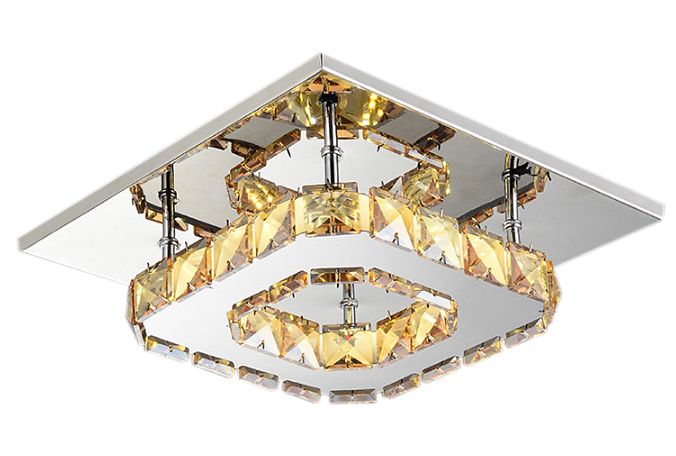 Lampa METEOR I kryształ LED panel plafon Kinkiet kwadrat12W Wobako 6000K zdjęcie 1