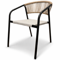 Krzesło ogrodowe Portino do tarasu balkonu taupe nowoczesne