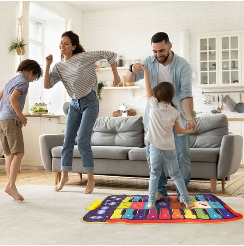 OGROMNA MATA MUZYCZNA DO TAŃCZENIA EDUKACYJNA INTERAKTYWNA GRA 140 X 70 CM na Arena.pl