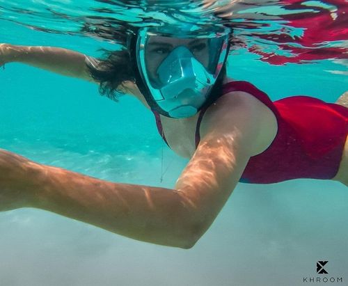 MASKA DO NURKOWANIA PŁYWANIA NIE PARUJE GoPro PEŁNOTWARZOWA Z RURKĄ L/XL na Arena.pl