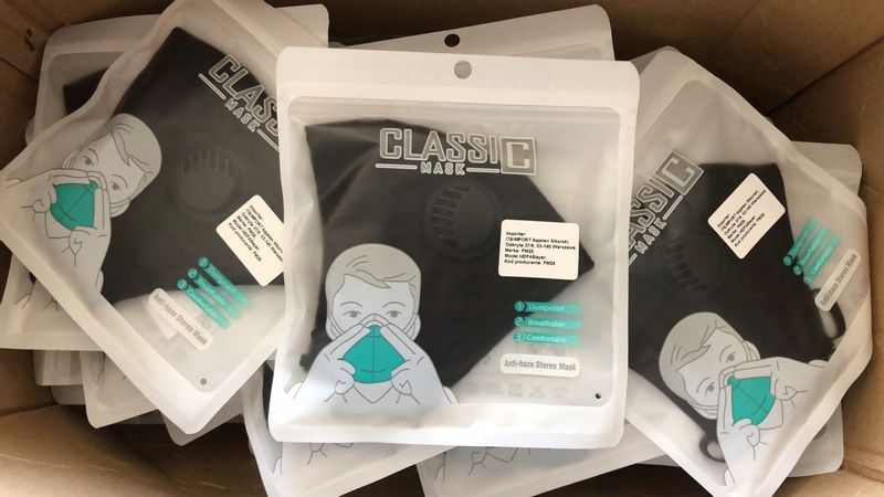 KOMPLET CZARNA Maska+ 3x FILTR PM 2.5 zdjęcie 15