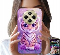 ETUI DO XIAOMI REDMI 14C 4G - SŁODKI TYGRYSEK NA RÓŻOWYM TLE + SZKŁO
