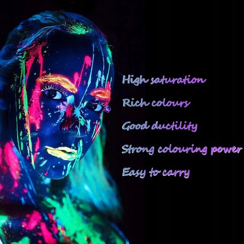 FARBY DO MALOWANIA TWARZY i CIAŁA ŚWIECĄCE W NOCY 15e. ZMYWALNE DLA DZIECI na Arena.pl