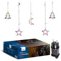 KURTYNA ŚWIĄTECZNA DEKORACYJNA 72 LED MULTIKOLOR