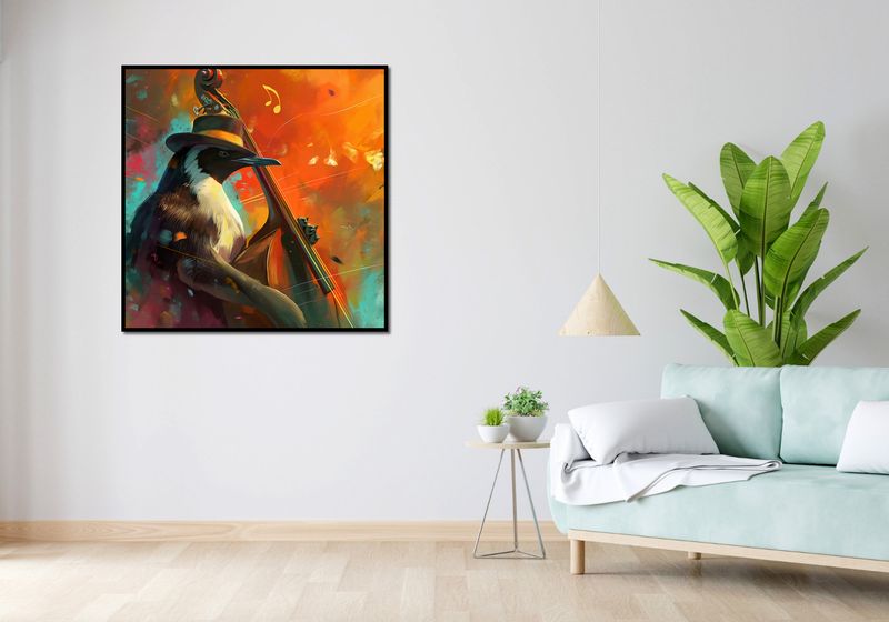 Plakat 100x100cm Pingwinia Nuta zdjęcie 4