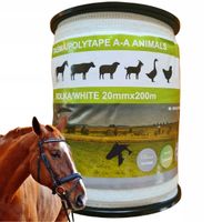 TAŚMA OGRODZENIOWA BASIC DLA KONI 200 MB / 20 MM BIAŁA PASTUCH