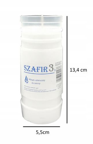 Wkłady do zniczy Parafinowe Szafir3 /14cm + Zapalarka GRATIS na Arena.pl
