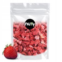 TRUSKAWKI Liofilizowane KOSTKA 100g Truskawka kawałki Klasa A nutt