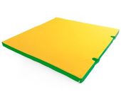 Materac Gimnastyczny Gamma 100x100x8 cm do drabinki gimnastycznej zielono-żółty