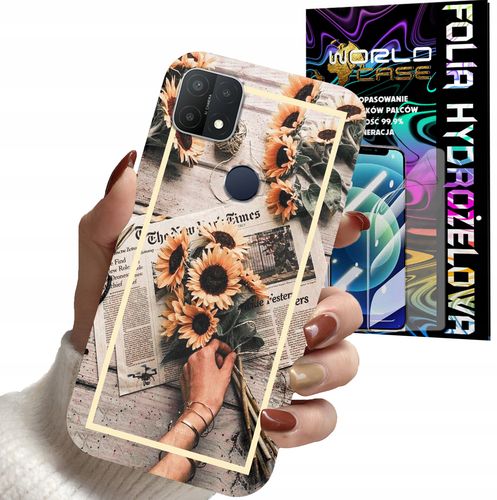 ETUI DO OPPO A15 (A15s) - SŁONECZNIK KWIATY DLA KOBIET PLECKI + FOLIA na Arena.pl