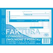 DRUK 198-3E FAKTURA CZYNNOŚCI ZWOLNIONE Z POD.