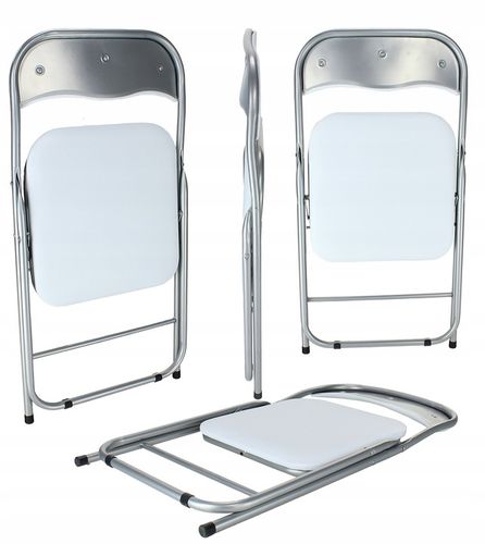 Krzesło składane bankiet catering białe na Arena.pl