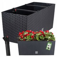 DONICZKA DONICA SKRZYNKA OGRODOWA KWIETNIK NA BALKON ANTRACYT 51,5cm WKŁAD