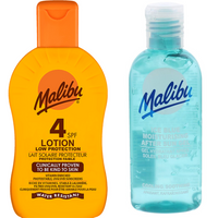 Malibu Lotion Protection SPF4 200ml + Żel Po Opalaniu 100ml