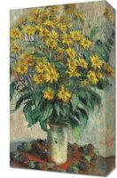 Obraz 30x50cm Jerusalem Artichoke Flowers, Monet Vintage
