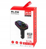 TRANSMITER FM AUDIO BLUETOOTH MP3 RGB BT SZYBKA ŁADOWARKA USB-C USB 3.1 18W