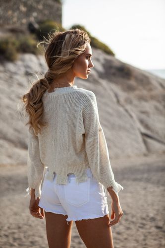 Sweter I294 Beżowy UNI na Arena.pl