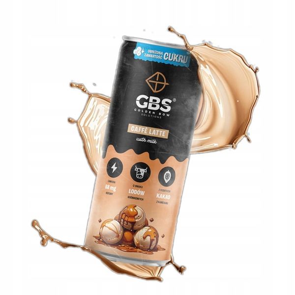 GBS Caffe Latte o smaku Lodów Krówkowych 9x250ml napój kawowy w puszce zdjęcie 2