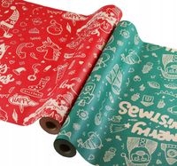 Papier prezentowy do pakowania prezentów świąteczny ozdobny 0,43x15m 2 szt