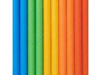 Słomki papierowe, kolorowe, "klocki - Block Party", 19.5 cm, 10 szt.