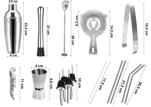 Zestaw barmański shaker stojak GASTON 17 elementów na Arena.pl